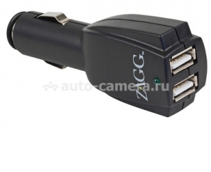 Автомобильное зарядное устройство для iPod, iPhone и iPad ZAGG Dual USB Car Charger 2,1А (ZAGGDUCC)
