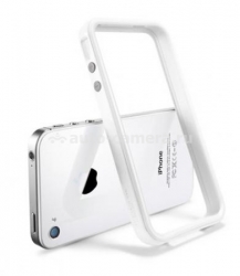 Бампер для iPhone 4 и 4S SGP Neo Hybrid 2S Snow, цвет белый (SGP08353)