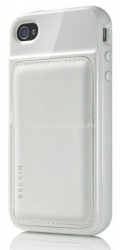 Кожаный чехол для iPhone 4 Belkin Grip Edge Leather, цвет белый (F8Z639CW146)